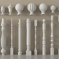 Ornamental Baluster Collection Featuring Various Shapes And Decorative Designs For Railings
