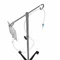 Portable IV Infusion Stands With Wheels For Medical Infusion Bags