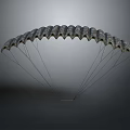 Military Weapon Parachute System With Multi Canopy Design And Suspension Lines For Tactical Airdrop