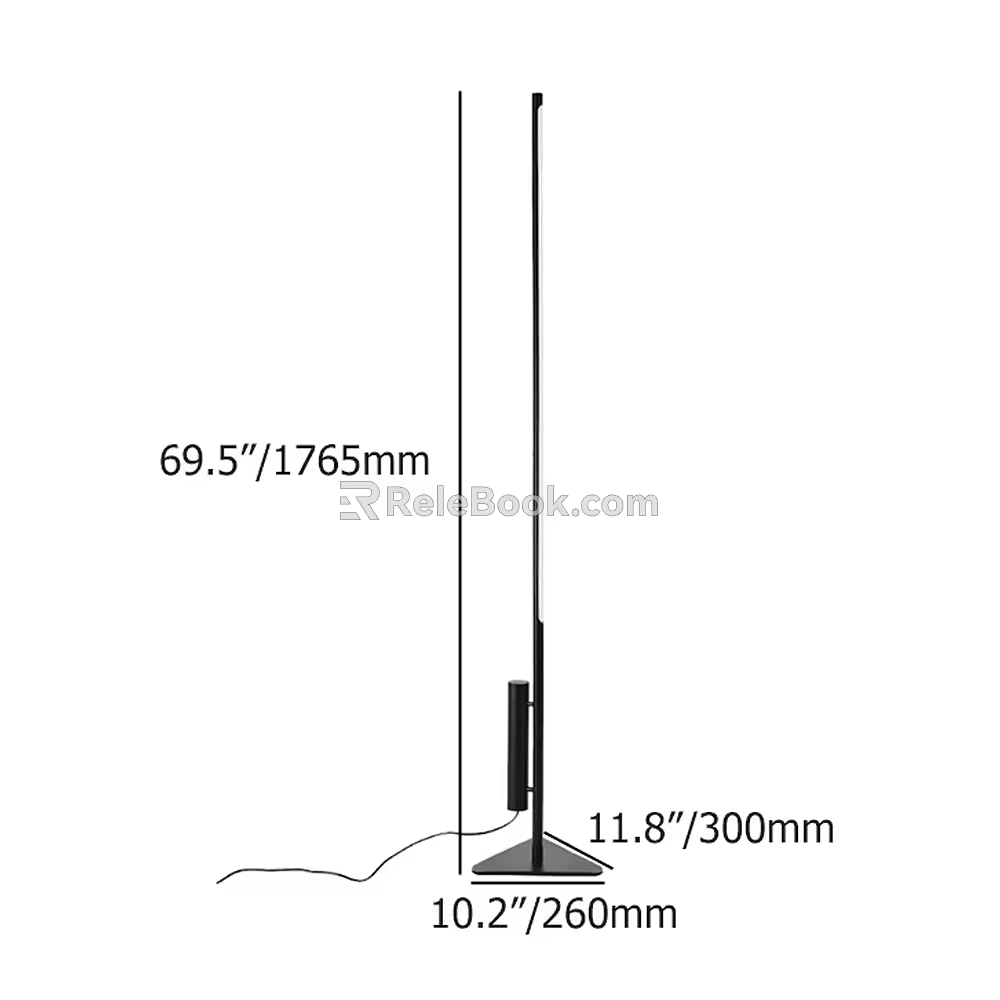 Minimal floor lamp 3d model
