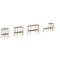 Modern Coffee Tables With Wooden Tops Metal Frames And Double Tier Design