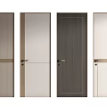 Modern Hinged Doors Design With Various Styles Materials And Colors For Interior Use 3d model