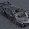Black Lamborghini Sports Car With Aerodynamic Design Sharp Lines And Large Rear Spoiler