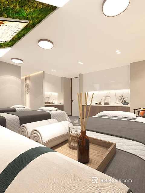 Hospital Outpatient Clinic Interior With Comfortable Waiting Area And Medical Consultation Facilities 3d model 