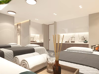 Hospital Outpatient Clinic Interior With Comfortable Waiting Area And Medical Consultation Facilities 3d model