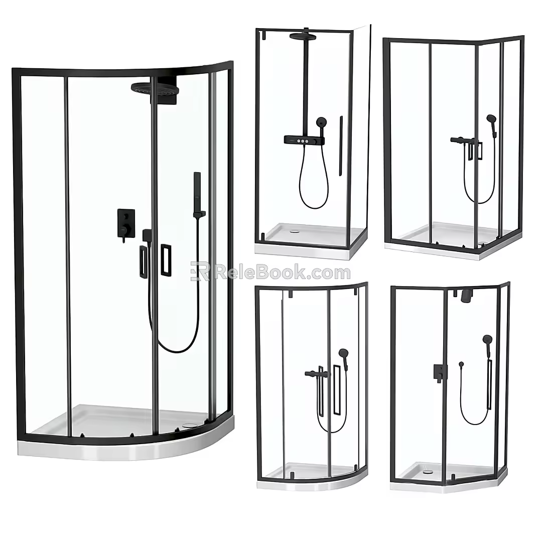Modern shower room 3d model