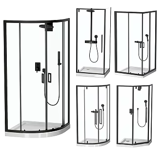 Modern shower room 3d model
