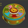 Colorful Kids Musical Toy Drum With Lion Design And Interactive Buttons