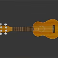 Wooden Brown Acoustic Ukulele With Four Strings For Home Daily Life Use