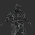 Tactical Military Weapon Equipment With Camouflage Armor Helmet And Full Body Gear
