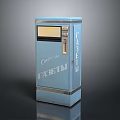 Classic City Hall Building With Blue Standing Ticket Machine Buttons And Slots