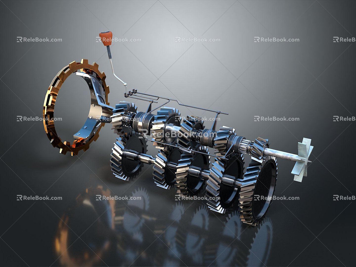 gear large gear small gear cast iron gear internal gear external gear bevel gear 3d model