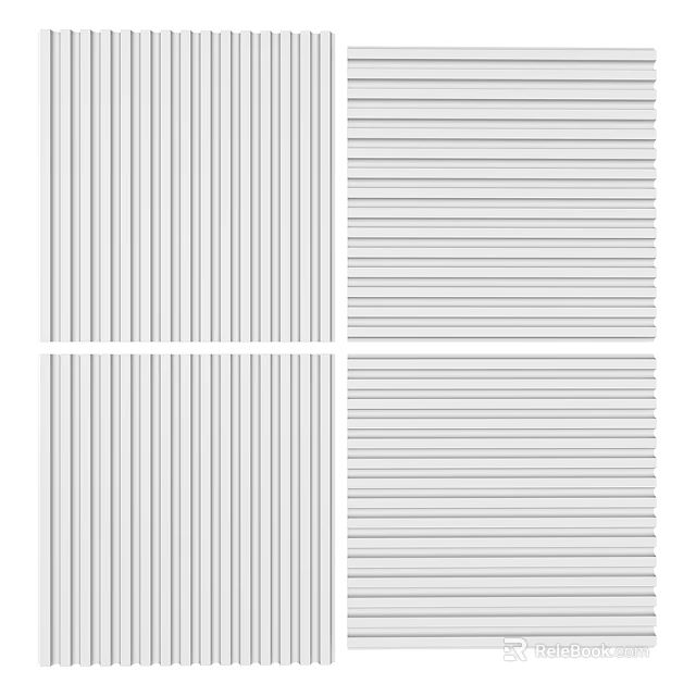 Modern Striped Wall Design For Interior Decor With Vertical And Horizontal Patterns 3d model 