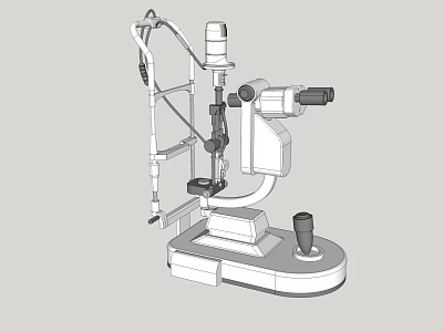 Professional Slit Lamp Microscope Medical Device for Ophthalmic Examination with Adjustable Arm and Illumination System 3d model