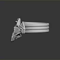 Elegant Silver Ring with Unique Leaf Petal Design and Polished Finish for Fashion Accessory