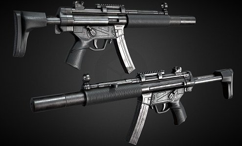 submachine gun 3d model