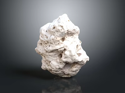 Natural Stone And Wood Decor Piece With Unique Texture For Interior Design 3d model