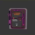 Gate Control Device With Danger Warning Level Control Buttons And Indicator Lights