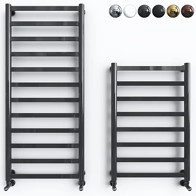 Black Metal Bathroom Cabinet Racks With Multiple Shelves For Modern Storage 3d model