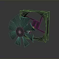 Black Cooling Fan With Rotating Blades And Sturdy Frame For Home Daily Use
