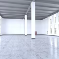Modern Office Interior With Open Space Bookshelves Desk Office Chairs Large Windows And Plants