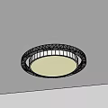 Elegant Circular Ceiling Light with Sparkling Decorative Lights and Soft Glow 3d model