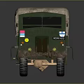 Green Military Tank Featuring Canvas Covered Cargo Area Observation Windows And Heavy Tracks