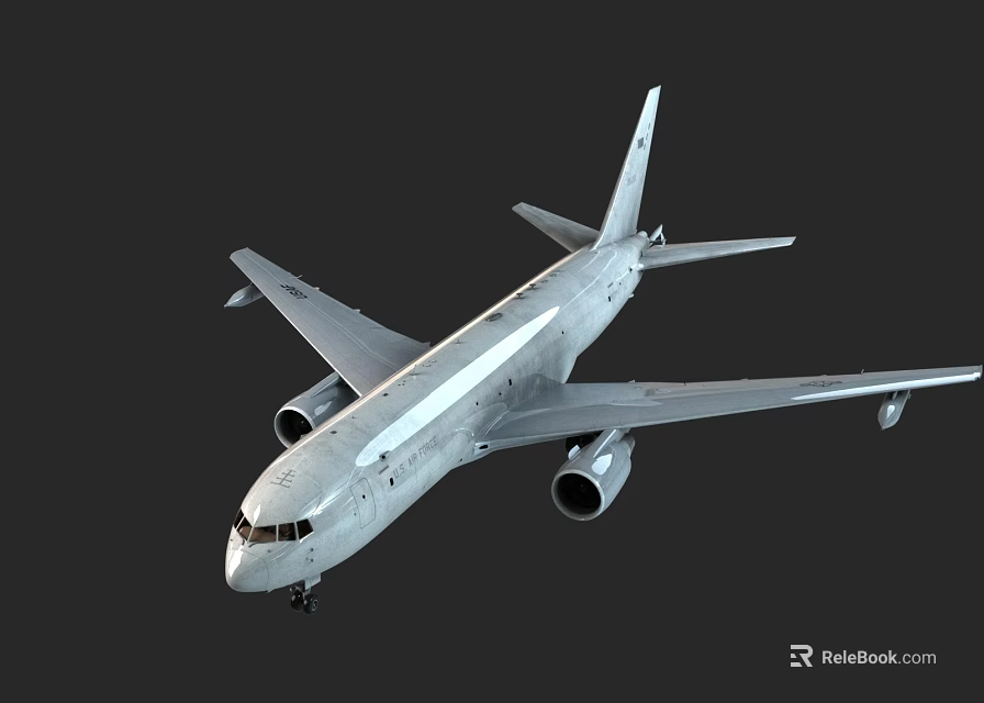 Modern Silver Fighter Jet Military Aircraft With Sleek Design Twin Engines And Gray Background 3d model 