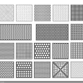 Various Decorative Wall Panels Featuring Different Perforated Patterns And Textures 3d model