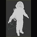 Highly Detailed Astronaut Suit 3D Model With Front And Back Views