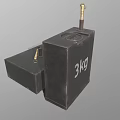 Black Explosive Weapon Boxes With 3kg Marking Fuse And Control Device 3d model