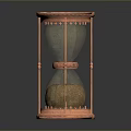 Elegant Home Decor Hourglass With Red Copper Frame Transparent Glass And Sand