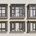 Modern aluminum alloy bay window broken bridge aluminum casement window casement window sliding window balcony corner window floor-to-ceiling window 3d model