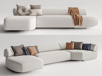 Modern Combination Sofa Multiplayer Sofa 3d model