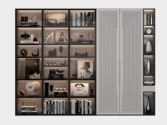 Modern bookcase 3d model