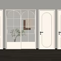 White Sliding Doors With Glass Panels Enhance Modern Interior Spaces Design