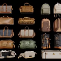 Various Trendy Bags And Luggage Collection With Different Styles Colors And Materials