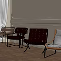 Multiple Designs Accent Chairs in Modern Interior With Wooden Flooring And Decorative Walls