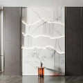 New Chinese background wall background wall partition 3d model