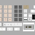 Modern switch socket switch electric box 3d model