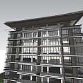 New Chinese Residential Building New Asian High-rise Residential Building 3d model