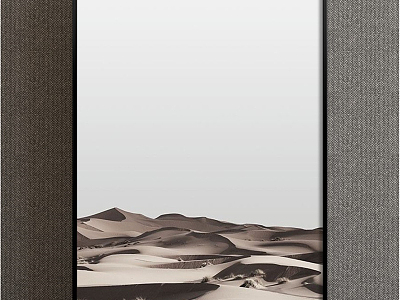 Modern landscape painting simple black and white study desert decorative painting model