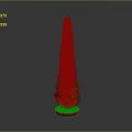 Tall Conical Green Potted Plant With Round Base For Garden Decoration