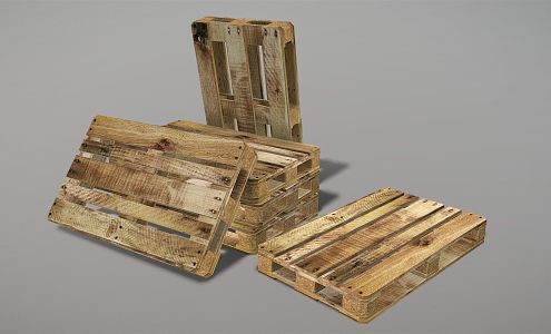 Modern pallet forklift board 3d model