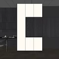 Combination Cabinet Bookcase Desk 3d model