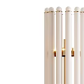 Modern Floor Lamp With Vertical White Tubes And Gold Accent Features 3d model