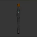 Tactical Revolver With Black Body Orange Grip And Hollowed Metallic Design