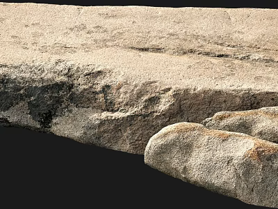 Handcrafted Natural Stone and Wood Surface with Rustic Textured Design Elements 3d model