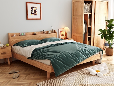 Japanese-style double bed model