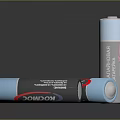 Volcano AA Batteries Four Pack With Black And Blue Design Packaged And Unpackaged